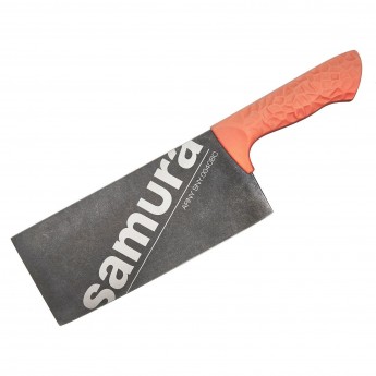 Азиатский кухонный топорик SAMURA ARNY 209 мм, ТЭП коралловый SNY-0040BC/K Азиатский кухонный топорик SAMURA ARNY 209 мм, ТЭП коралловый SNY-0040BC/K